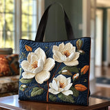 Vintage Handtas "Magnolia bij Dusk" — Marineblauw
