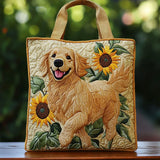 Vintage Tas "Golden Retriever en Zonnebloemen" — Zomer