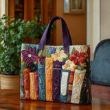 Vintage Tas "Boeken en Hibiscus" — Literair