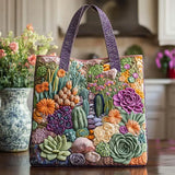 Haftowana Vintage Tas "Succulenten en Cactussen" — Botanisch