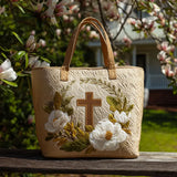 Haftowana Torba Vintage "Kruis en Witte Rozen" — Sacraal