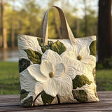 Haftowana Vintage Tas "Witte Magnolia" — Klassiek