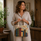 Handgemaakte Tas | Boeken en Bloemen