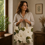 Haftowana Vintage Tas "Witte Magnolia" — Klassiek