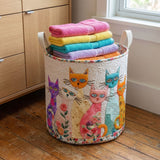 Vrolijke Kat Patch Wasmand