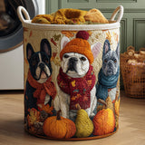 Gezellige Trio Bulldog Wasmand