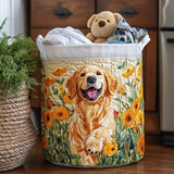 Gelukkige Gouden Pup Wasmand