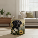Zwarte Lab Blooms Wasmand