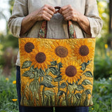 Handgemaakte tas | Klassieke zonnebloemen
