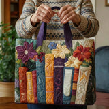 Vintage Tas "Boeken en Hibiscus" — Literair
