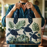 Haftowana Vintage Tas "Schildpadden en Monstera" — Tropisch